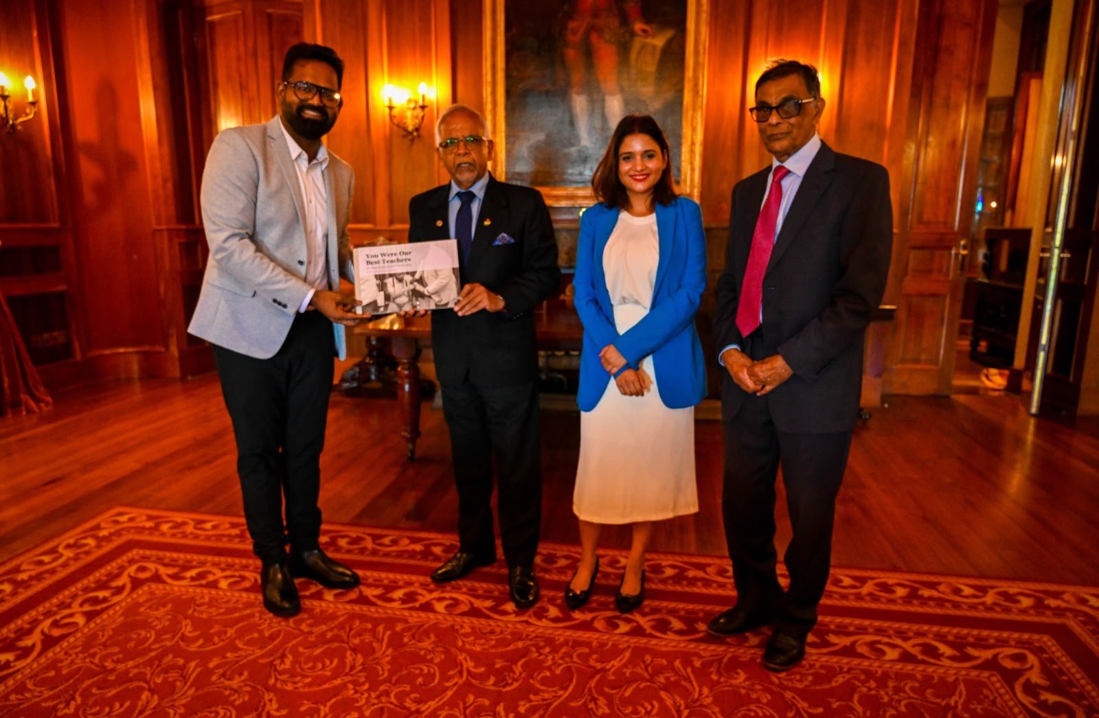Presenting the book You Were Our Best Teachers to the President of Mauritius